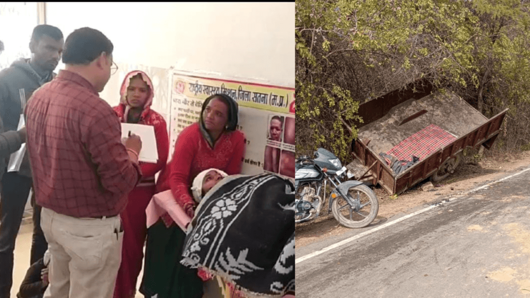 श्रद्धालुओं से भरी ट्राली पलटने से दो दर्जन लोग घायल,पांच गंभीर