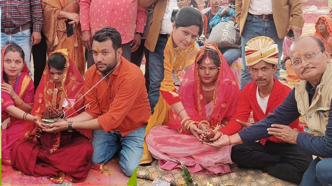 मुख्यमंत्री कन्या विवाह योजना के तहत अमरपाटन में 243 जोड़ों का विवाह,दो जोड़ों का अफसरों ने किया कन्यादान