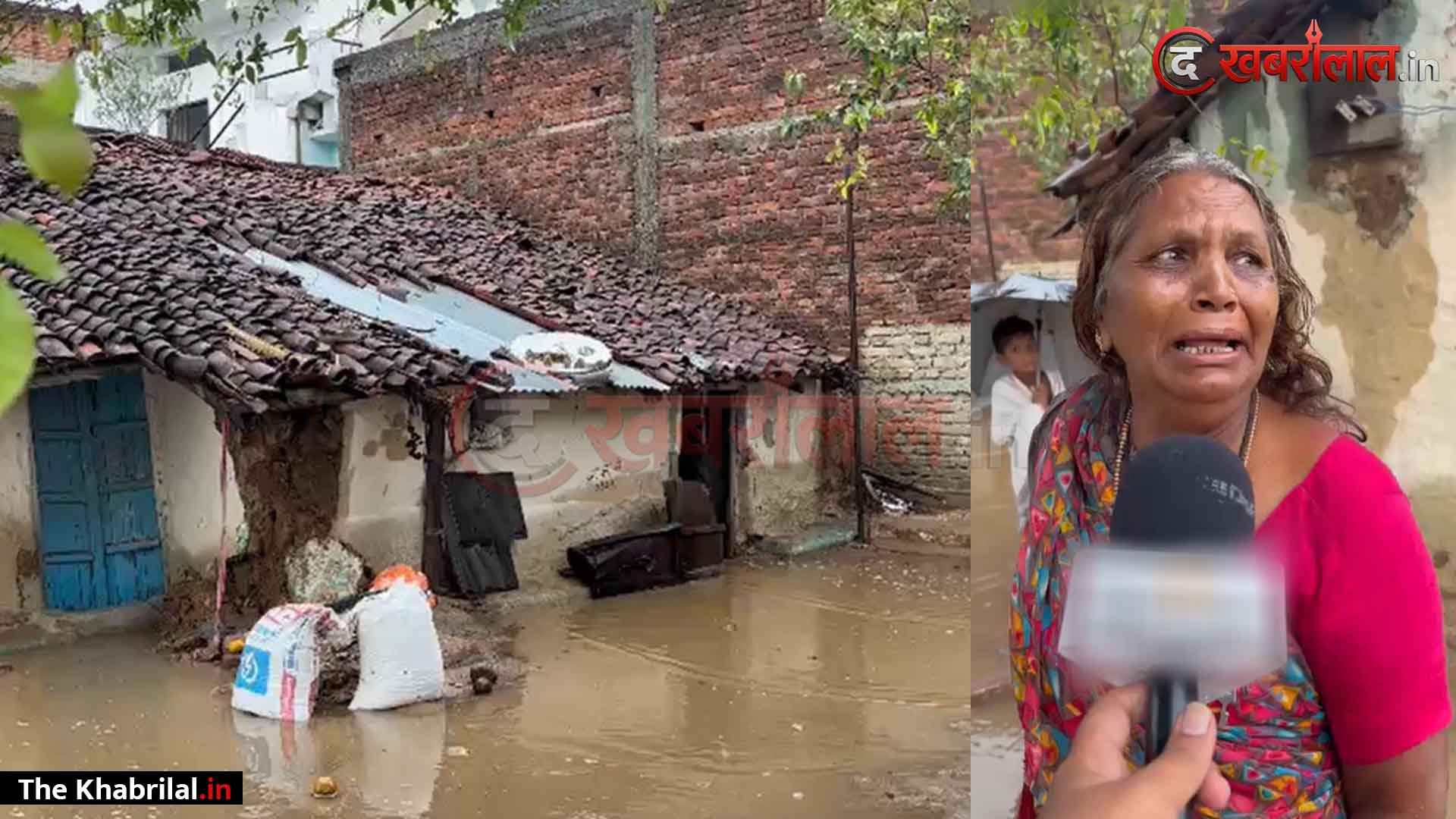 मैहर और अमरपाटन में प्रकृति का तांडव! दोपहर में छाया घनेरा अंधेरा, डेढ़ घंटे की मूसलाधार बारिश से सड़कें बनीं समंदर; अमरपाटन में कच्चा मकान ढहा, गृहस्थी तबाह