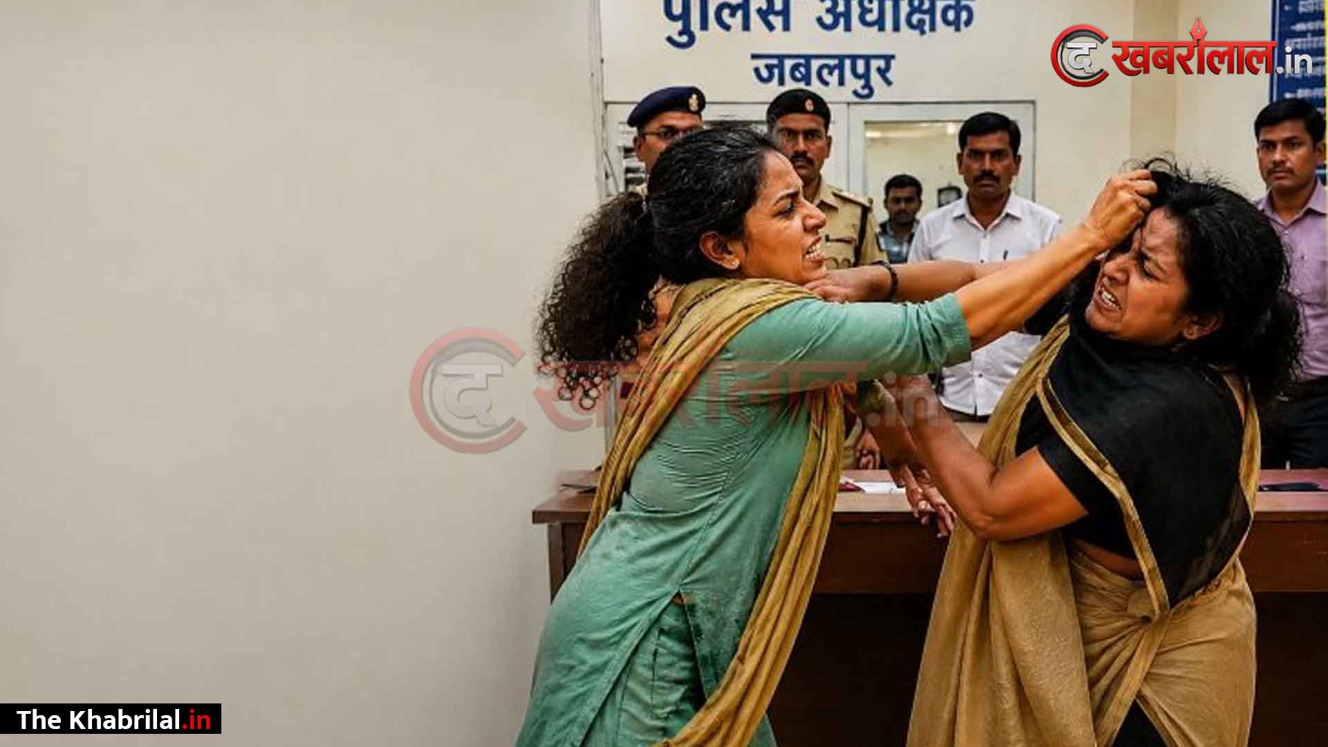 जबलपुर एसपी ऑफिस बना अखाड़ा: जनसुनवाई के दौरान आपस में भिड़ीं दो महिलाएं; बाल खींचकर एक-दूसरे का चेहरा नोचा; पुलिस ने सिविल लाइन थाने के हवाले किया
