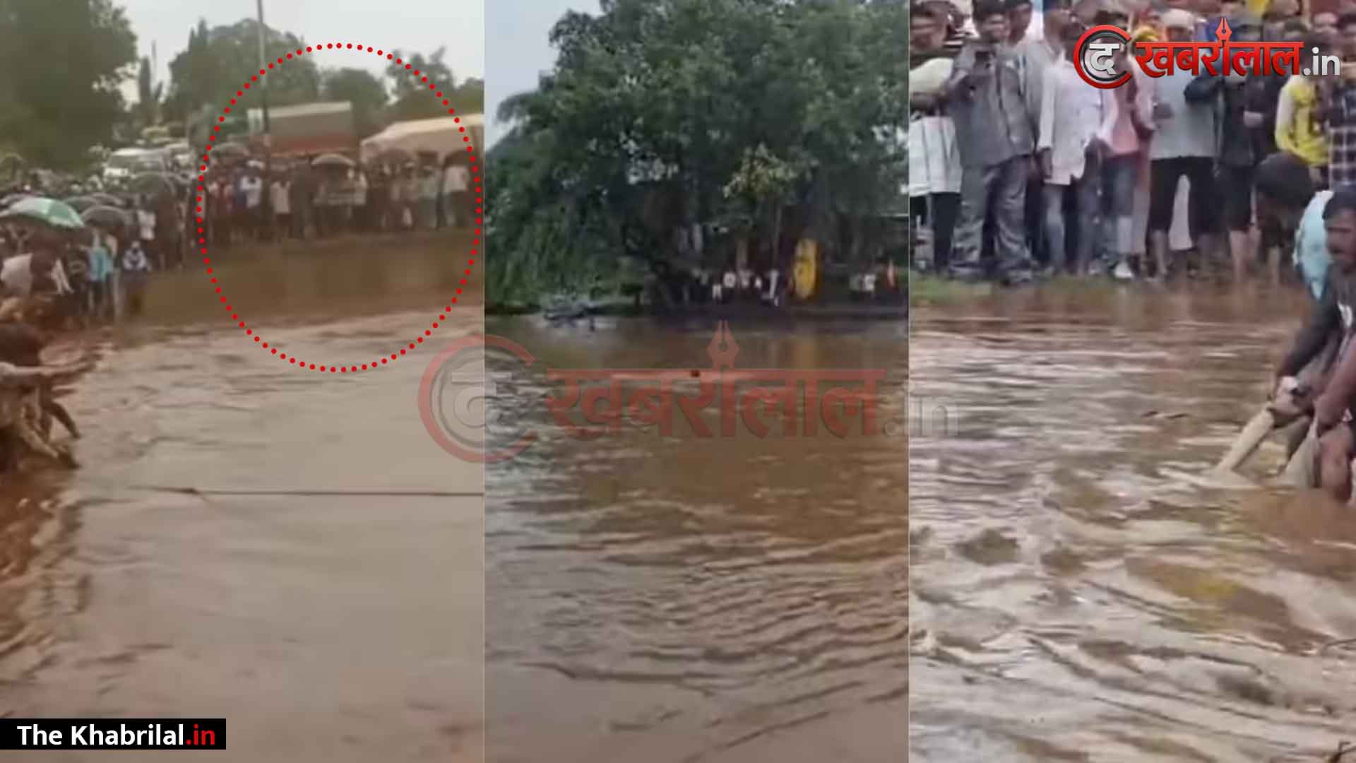खरगोन में बाढ़ का हाहाकार, रस्सी के साथ टूटी जिंदगी की उम्मीद: तीन अलग-अलग हादसों में नदी-नालों के तेज बहाव में बहे पांच लोग; दो ने तैरकर बचाई जान, तीन अब भी लापता