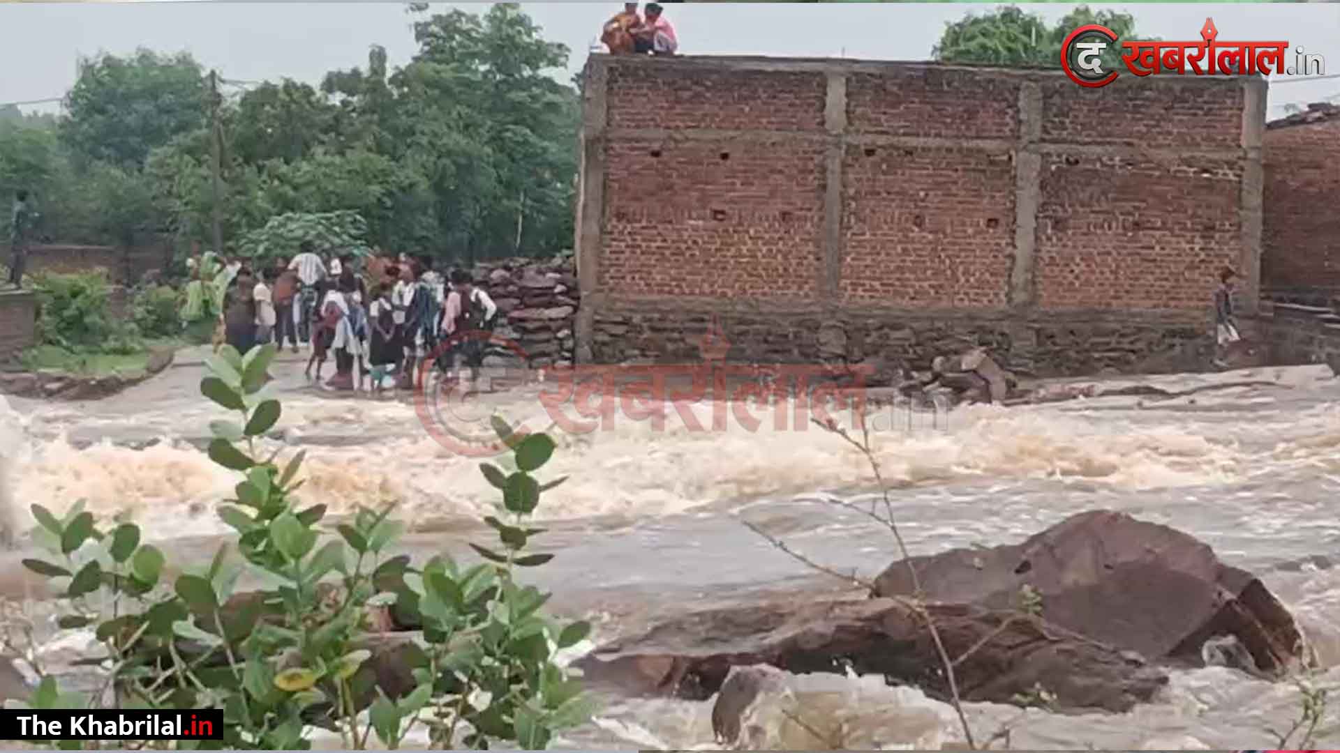 बरसात बनी स्कूली बच्चों की पढ़ाई की दुश्मन: मैहर के सोनवारी में उफनते नाले ने रोका मासूमों का रास्ता; वर्षों से पुलिया की मांग पर प्रशासन मौन, ग्रामीणों ने दी बड़े आंदोलन की चेतावनी