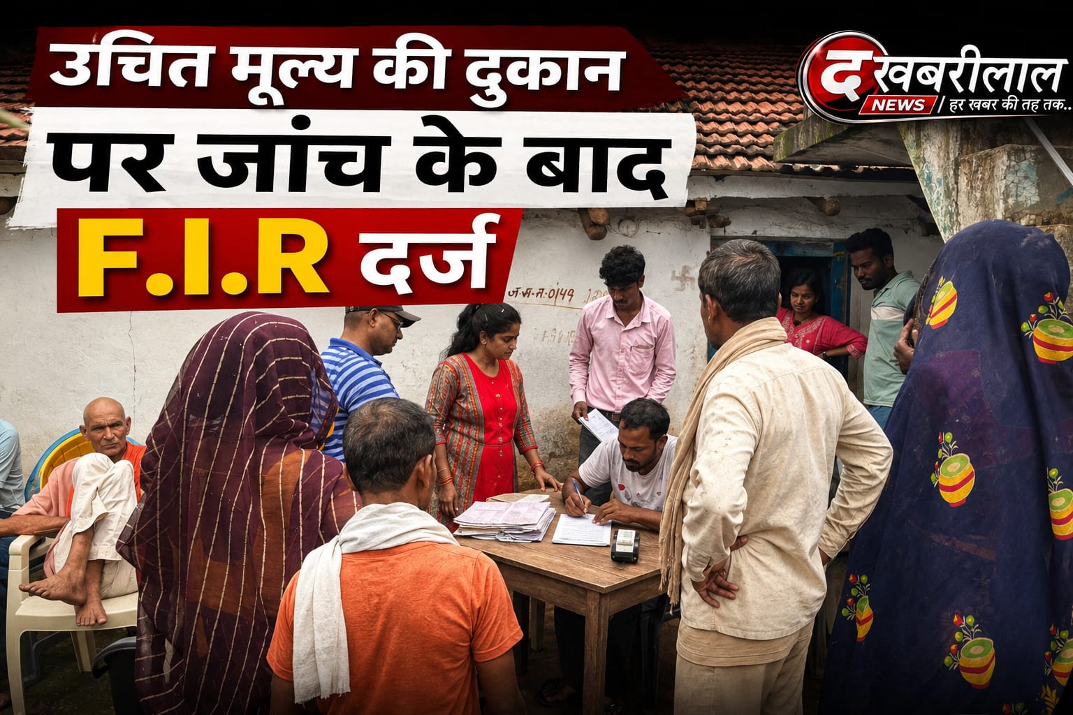 अमझर राशन दुकान में गड़बड़ी और चार माह का राशन नहीं देने का मामला