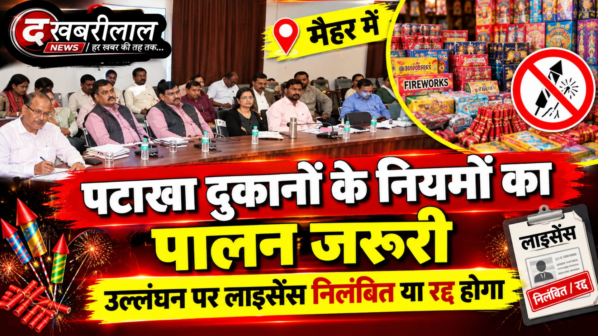 मैहर: दीपावली पर पटाखों की बिक्री के लिए कड़े नियम लागू; सुरक्षा मानकों का उल्लंघन करने पर लाइसेंस होगा निलंबित या रद्द, कलेक्टर ने दिए निर्देश